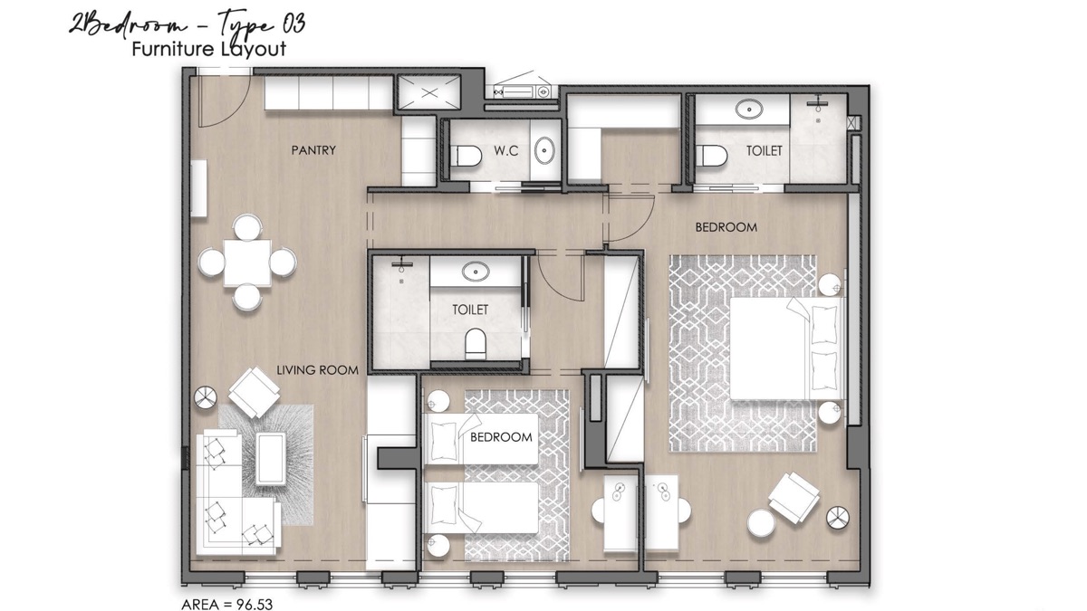 2 Bedroom Type 03 Premium Layout
